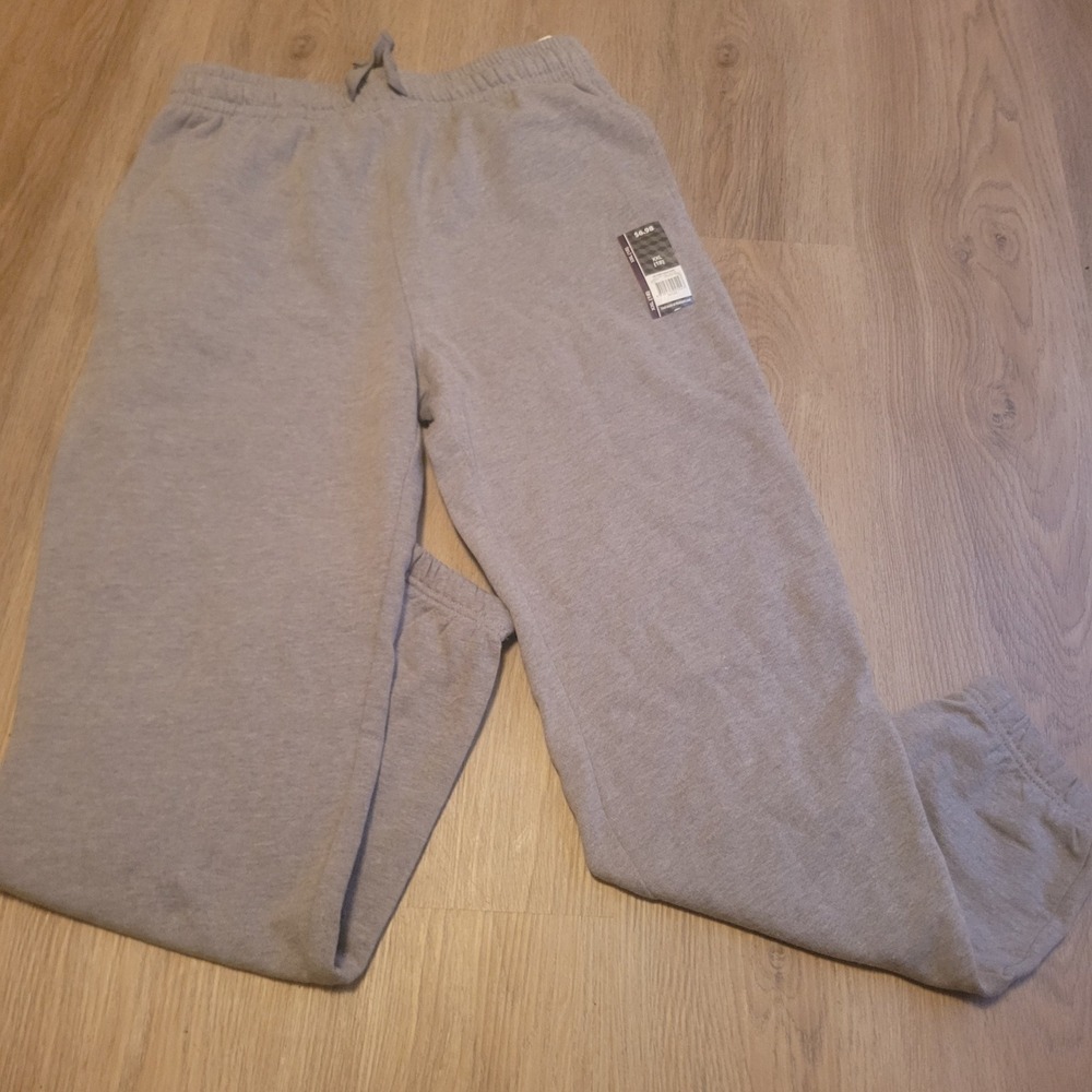 Athletic Works Boys Sweatpants XXL 18 Grey Fleece Jogger Activewear